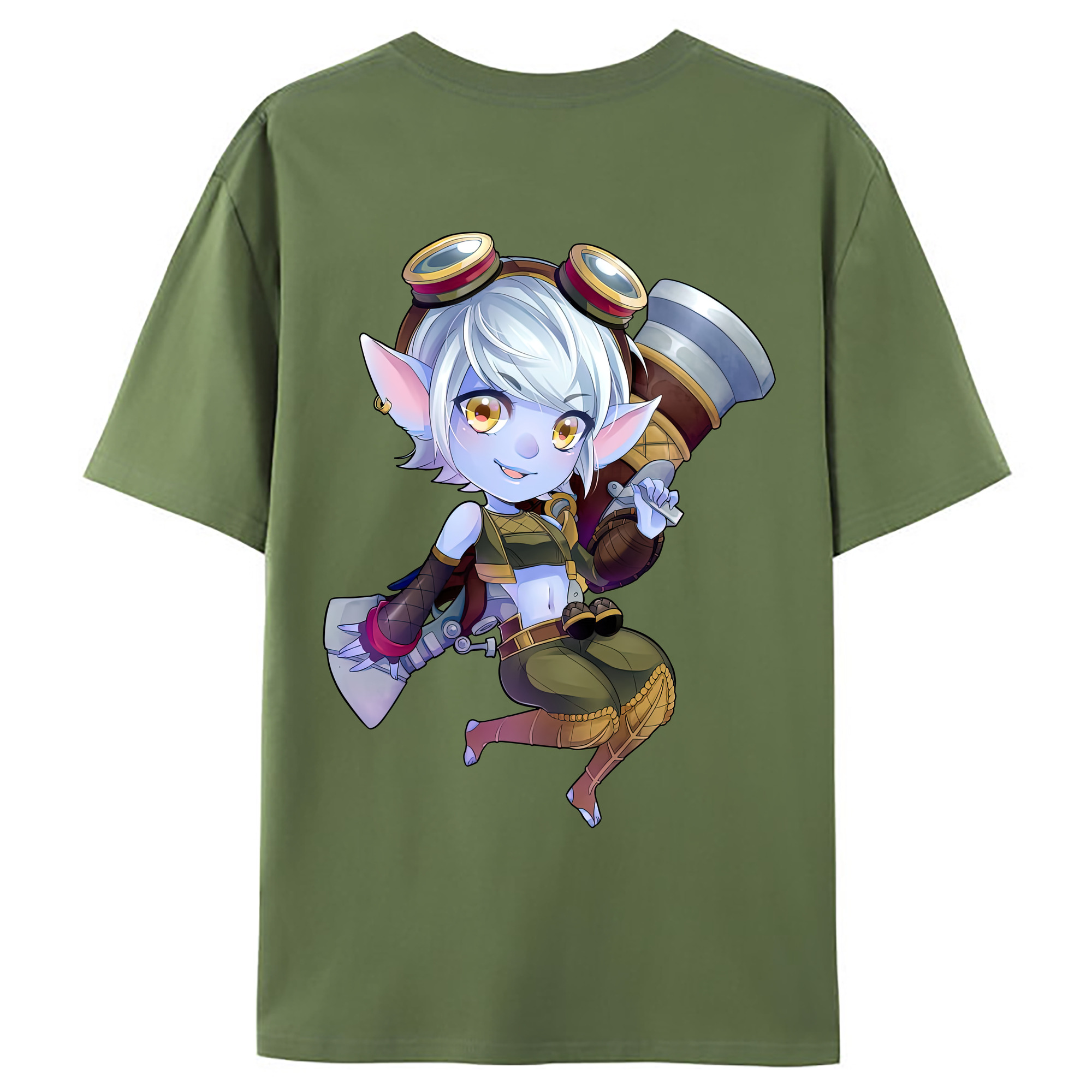 （画像用） リーグ・オブ・レジェンド League of Legends LOL 綿100％ メンズ半袖Tシャツ（バックプリント） 通気性
